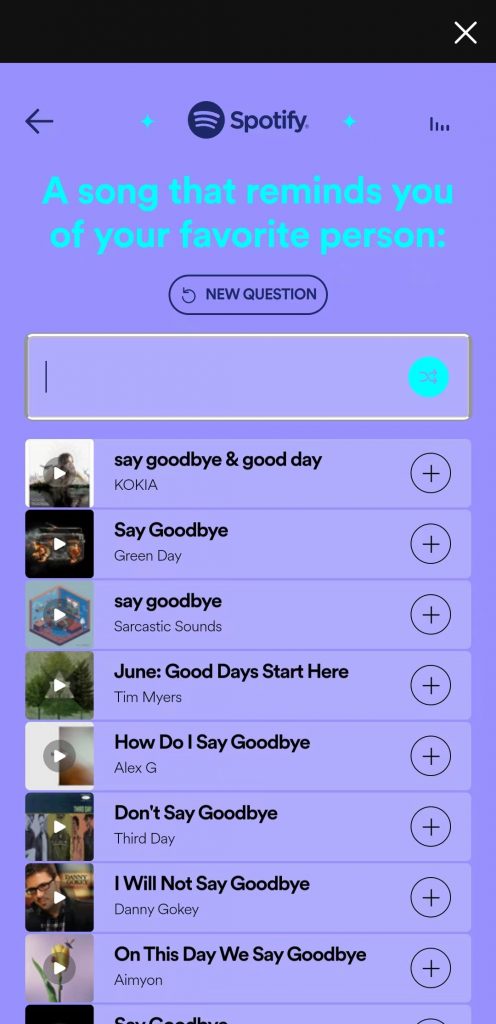 spotify playlist in a bottle